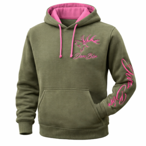 Bluza damska z różowym jeleniem Darz Bór