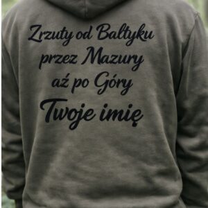 Bluza rozpinana z napisem dla grupy - rozpinana