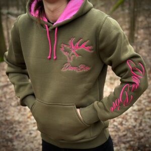 Bluza damska z różowym jeleniem Darz Bór