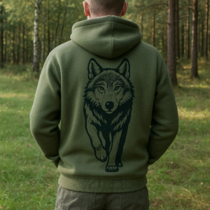 Bluza rozpinana z WILKIEM