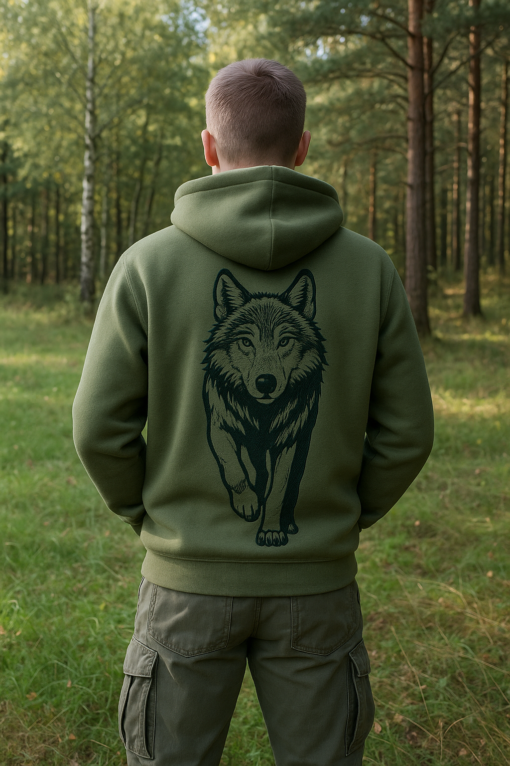 Bluza rozpinana z WILKIEM