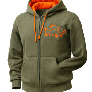 Bluza rozpinana z pomarańczowym karpiem