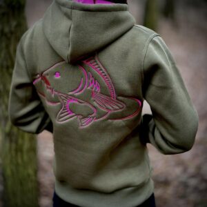 Bluza damska z różowym haftem karpia