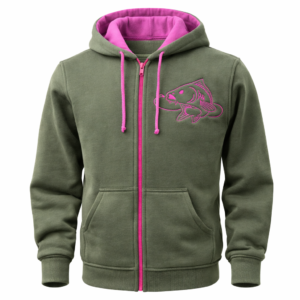 Bluza damska z różowym haftem karpia