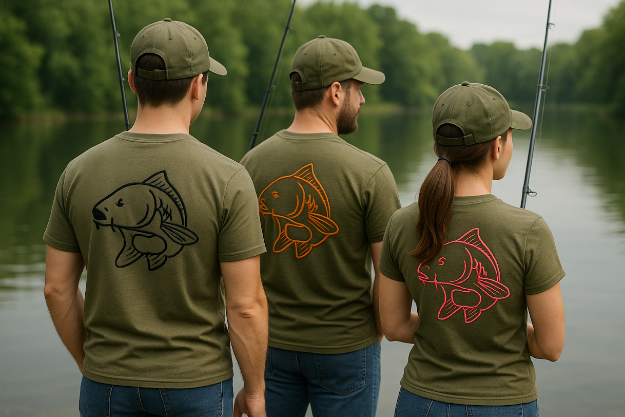 Koszulka z haftem karpia