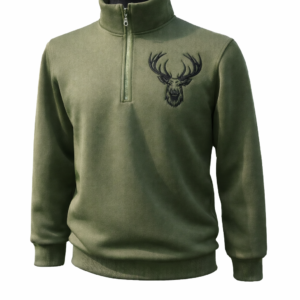 Bluza na stójce (bez kaptura) z jeleniem