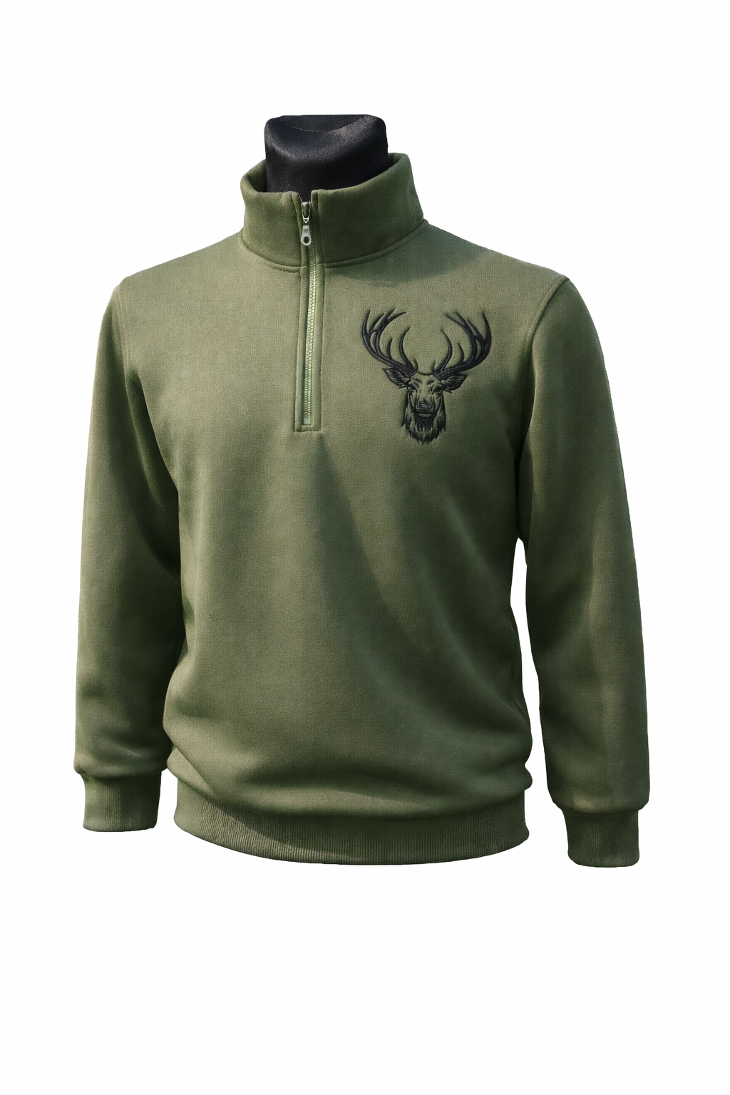 Bluza na stójce (bez kaptura) z jeleniem