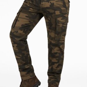 Spodnie brązowo-beżowe moro